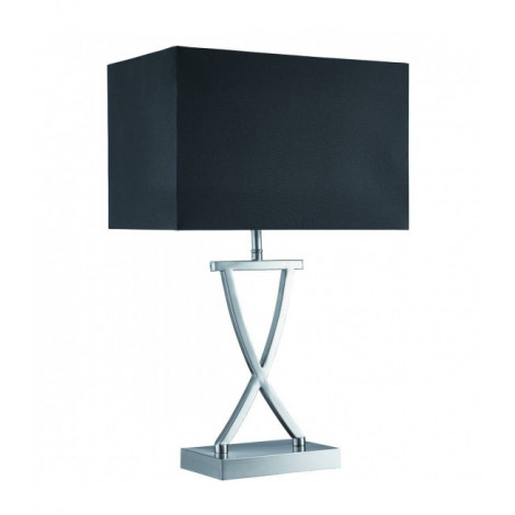 Lampe de table Club Argent satiné 1 ampoule 46cm|Lampes à poser|Luminaire Center
