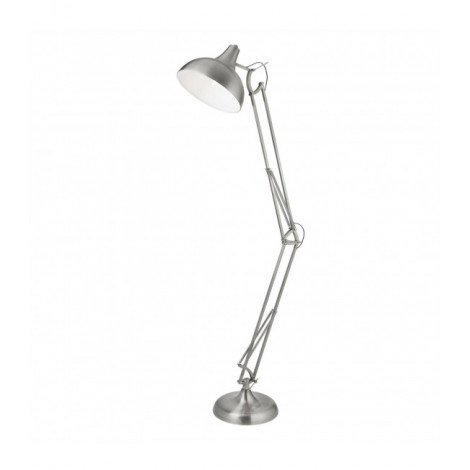 Lampe de bureau Jeremiah Acier Argent satiné 1 ampoule 170cm|Lampes à poser|Luminaire Center