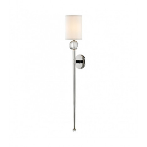 Lampe avec abat jour Rockland Acier Nickel poli 1 ampoule 92,7cm|Lampes à poser|Luminaire Center