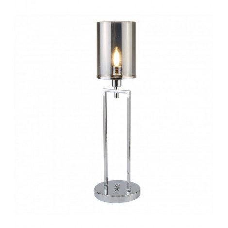 Lampe de table Catalina Verre,métal Chrome,fumé 1 ampoule 58cm|Lampes à poser|Luminaire Center