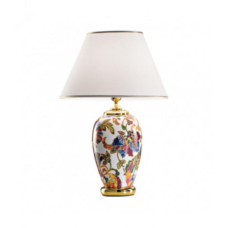 Lampe de table Damasco 24 carats plaqué d'or Or poli 1 ampoule 60cm|Lampes à poser|Luminaire Center