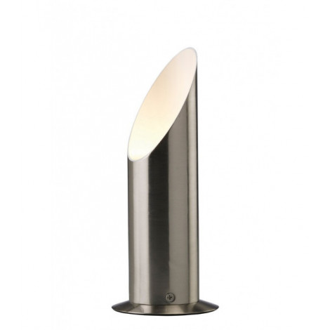 Lampe de table Indio Nickel satiné 1 ampoule 22,5cm|Lampes à poser|Luminaire Center