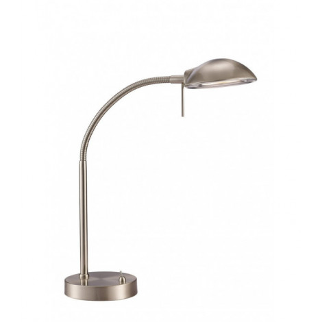 Lampe de table Bamberg Nickel satiné 1 ampoule 40cm|Lampes à poser|Luminaire Center