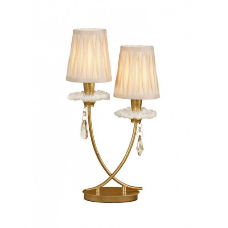 Lampe de table Sophie Or peint 2 ampoules 54cm|Lampes à poser|Luminaire Center