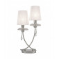 Lampe de table Sophie Argent peint 2 ampoules 54cm|Lampes à poser|Luminaire Center