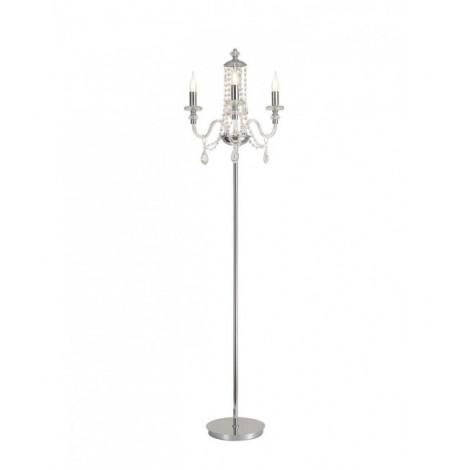 Lampe Design Cristal k9 Chrome poli 3 ampoules 165cm|Lampes à poser|Luminaire Center
