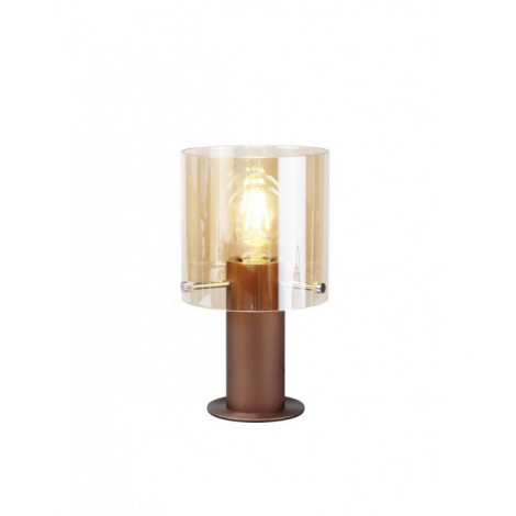 Lampe de table Chrome poli,moka 1 ampoule 26cm|Lampes à poser|Luminaire Center