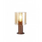 Lampe de table Chrome poli,moka 1 ampoule 26cm|Lampes à poser|Luminaire Center