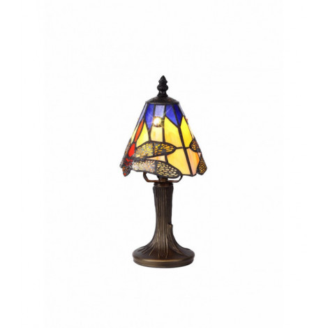 Lampe Tiffany Cristal k9 Orange,noir,or,bleu 1 ampoule 33cm|Lampes à poser|Luminaire Center