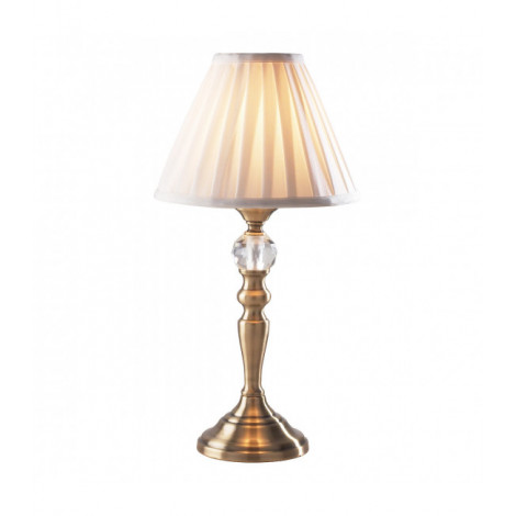 Lampe de table Beau Laiton blanc,antique 1 ampoule 40cm|Lampes à poser|Luminaire Center