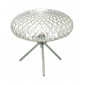 Lampe Design Bibiana Chrome poli,verre texturé 1 ampoule 26,5cm|Lampes à poser|Luminaire Center
