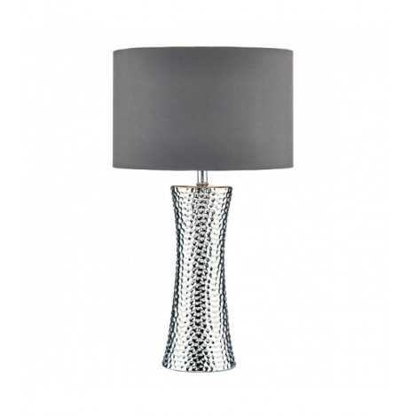 Lampe de table Bokara CéramiqueArgenté 1 ampoule 68cm|Lampes à poser|Luminaire Center