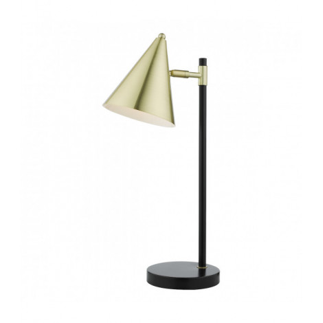 Lampe de table Branco Noir mat,laiton brossé 1 ampoule 51cm|Lampes à poser|Luminaire Center