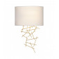 Lampe avec abat jour Cevero blanc,feuille d'or 1 ampoule 50,5cm|Lampes à poser|Luminaire Center