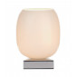 Lampe de table Dino Chrome poli,verre blanc 1 ampoule 15cm|Lampes à poser|Luminaire Center