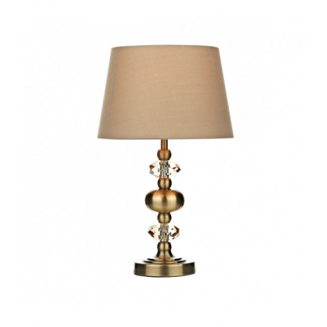 Lampe de table Edith Laiton antique,verre à facettes 1 ampoule 38cm|Lampes à poser|Luminaire Center