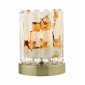 Lampe de table Elf Verre Laiton antique,brun côtelé 1 ampoule 13cm|Lampes à poser|Luminaire Center