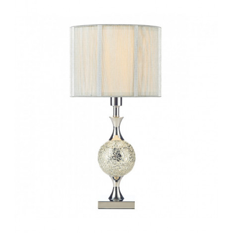 Lampe de table Elsa Chrome poli,miroir enArgent 1 ampoule 50cm|Lampes à poser|Luminaire Center
