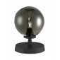 Lampe de table globe Esben Noir mat,verre fumé 1 ampoule 17cm|Lampes à poser|Luminaire Center