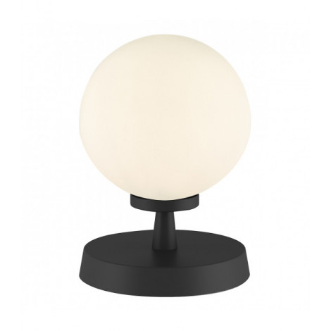 Lampe de table globe Esben Noir mat,Verre opal 1 ampoule 17cm|Lampes à poser|Luminaire Center
