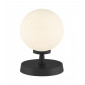 Lampe de table globe Esben Noir mat,Verre opal 1 ampoule 17cm|Lampes à poser|Luminaire Center