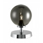 Lampe de table globe Esben Chrome poli,verre fumé 1 ampoule 17cm|Lampes à poser|Luminaire Center