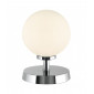 Lampe de table globe Esben Chrome poli,verre opale 1 ampoule 17cm|Lampes à poser|Luminaire Center