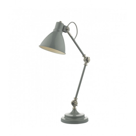 Lampe de table Eunice Nickel gris,satiné 1 ampoule 62cm|Lampes à poser|Luminaire Center