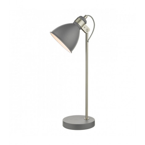 Lampe de table Frederick Chrome satiné,Gris mat 1 ampoule 5,1cm|Lampes à poser|Luminaire Center