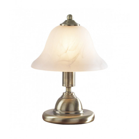 Lampe de table Gloucester Laiton antique,effet albâtre 1 ampoule 26,5cm|Lampes à poser|Luminaire Center