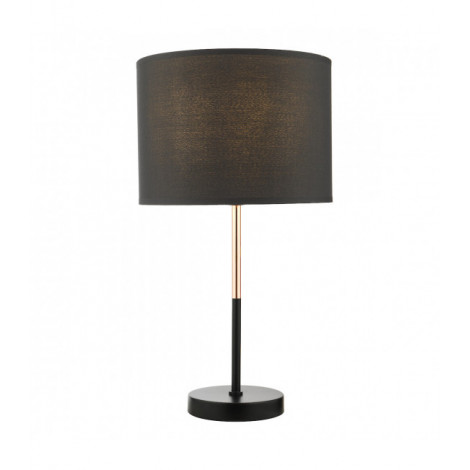 Lampe de table Kelso Cuivre poli,Noir mat 1 ampoule 48cm|Lampes à poser|Luminaire Center