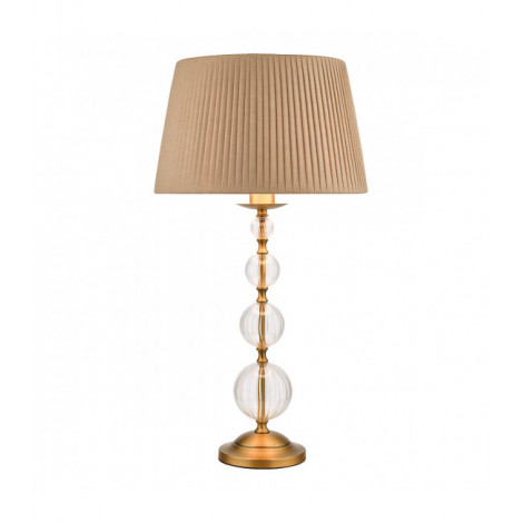 Lampe de table Lyzette Laiton Vielli,verre côtelé 1 ampoule 67,5cm|Lampes à poser|Luminaire Center