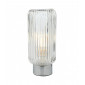 Lampe de table Mason Chrome poli,verre côtelé 1 ampoule 26cm|Lampes à poser|Luminaire Center
