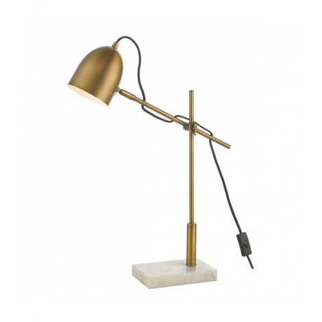 Lampe de table Mendal Bronze antique,pierre polie en marbre 1 ampoule 64cm|Lampes à poser|Luminaire Center