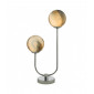 Lampe Design Mikara Chrome poli,verre à effet de marbre 2 ampoules 49cm|Lampes à poser|Luminaire Center