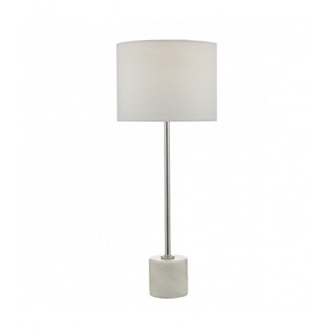 Lampe de table Misu Chrome poli,pierre polie en marbre 1 ampoule 45cm|Lampes à poser|Luminaire Center