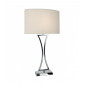 Lampde de table Oporto Chrome poli,crème 1 ampoule 53cm|Lampes à poser|Luminaire Center
