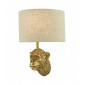 Lampe avec abat jour Raul Doré Mat 1 ampoule 32cm|Lampes à poser|Luminaire Center