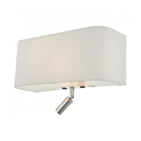 Lampe de lecture Ronda Chrome poli,ivoire 2 ampoules 15cm|Lampes à poser|Luminaire Center