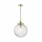 Lampe de table globe Tamara Laiton antique,verre côtelé 1 ampoule 3,4cm|Lampes à poser|Luminaire Center