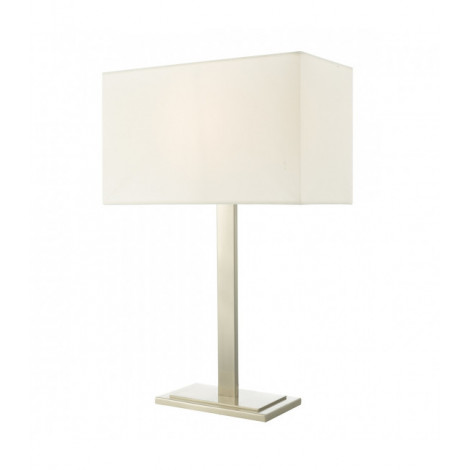 Lampe de table Tegal Nickel satiné 1 ampoule 48cm|Lampes à poser|Luminaire Center