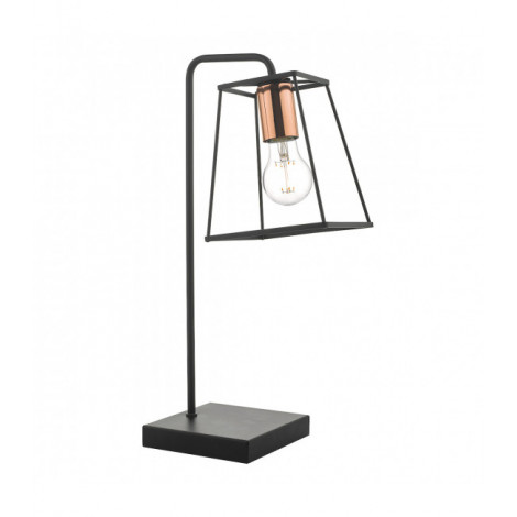 Lampe de table Tower Cuivre poli,noir satiné 1 ampoule 49cm|Lampes à poser|Luminaire Center