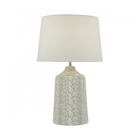 Lampe de table Vondra Chrome poli,Gris céramique 1 ampoule 58cm|Lampes à poser|Luminaire Center