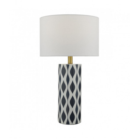 Lampe de table Weylin Céramique bleue 1 ampoule 56cm|Lampes à poser|Luminaire Center