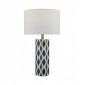 Lampe de table Weylin Céramique bleue 1 ampoule 56cm|Lampes à poser|Luminaire Center