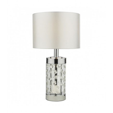 Lampe de table Yalena Chrome poli,verre 1 ampoule 3,9cm|Lampes à poser|Luminaire Center