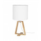 Lampe de table Nuts Bois,Tissu blanc 35,6 Cm|Lampes à poser|Luminaire Center