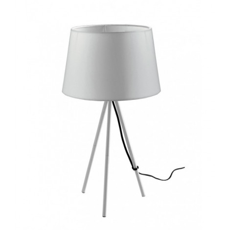 Lampe de table Marilyn 1 ampoule Métal,tissu blanc|Lampes à poser|Luminaire Center