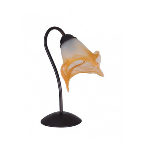 Lampe Design Lume 1 ampoule Métal,diffuseur Verre Rouille|Lampes à poser|Luminaire Center