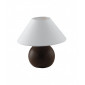 Lampe de table Lume 1 ampoule Tissu,céramique Marron|Lampes à poser|Luminaire Center